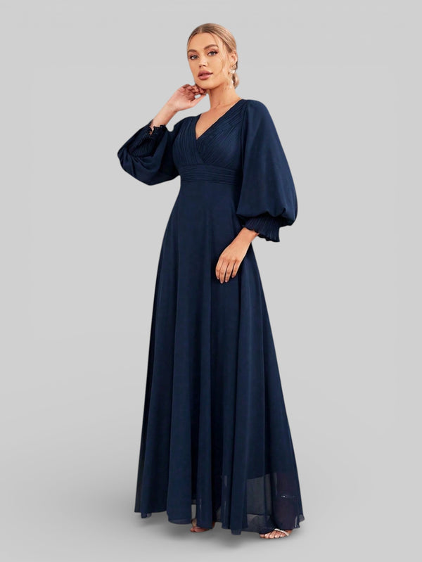 Vestido de Festa Manga Longa Marine Dress - Aurea Dress