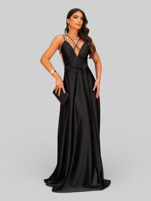 Vestido de Festa com Laço Acetinado Prada - Aurea Dress
