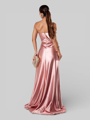 Vestido de Festa Super Luxo Corpete Acetinado - Aurea Dress