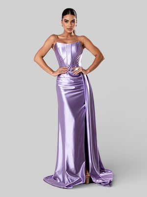 Vestido de Festa Super Luxo Corpete Acetinado - Aurea Dress