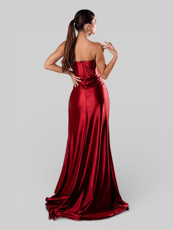 Vestido de Festa Super Luxo Corpete Acetinado - Aurea Dress