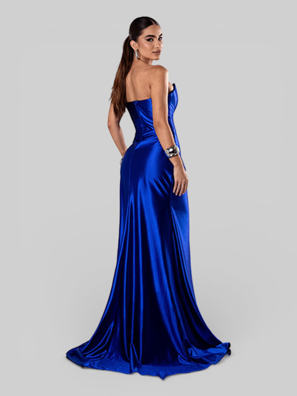Vestido de Festa Super Luxo Corpete Acetinado - Aurea Dress