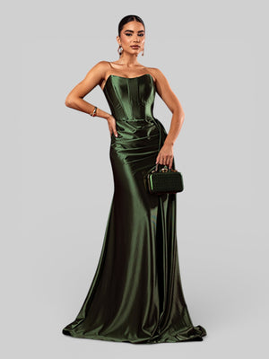 Vestido de Festa Super Luxo Corpete Acetinado - Aurea Dress