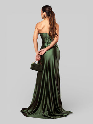 Vestido de Festa Super Luxo Corpete Acetinado - Aurea Dress