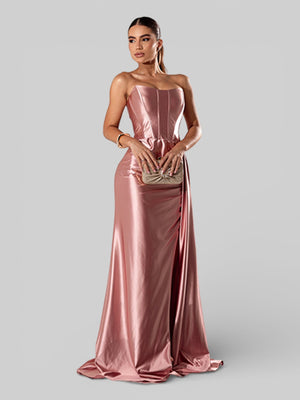 Vestido de Festa Super Luxo Corpete Acetinado - Aurea Dress