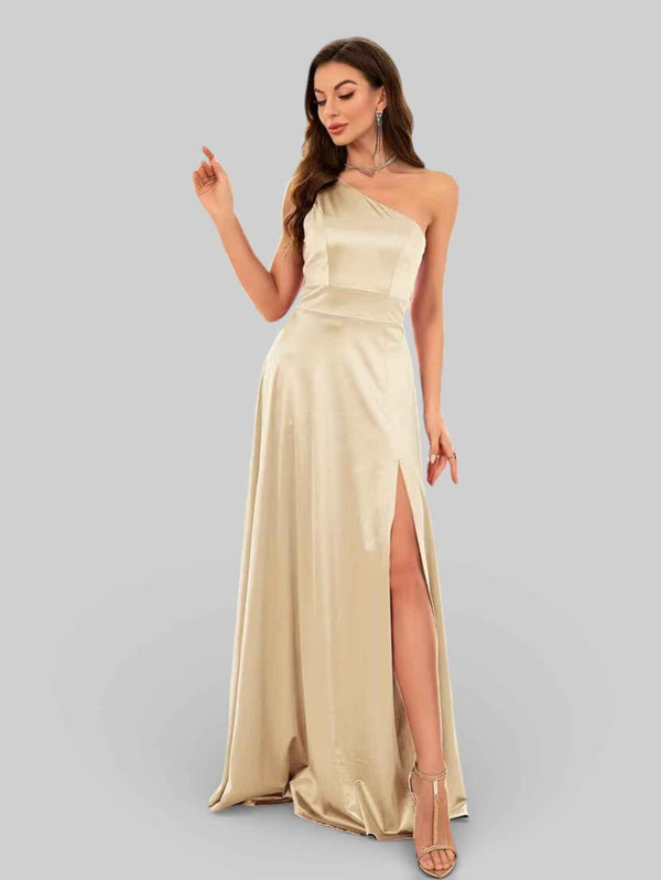 Vestido de Festa Alça Única Juliana com Fenda