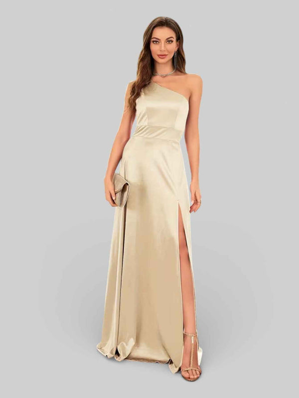 Vestido de Festa Alça Única Juliana com Fenda