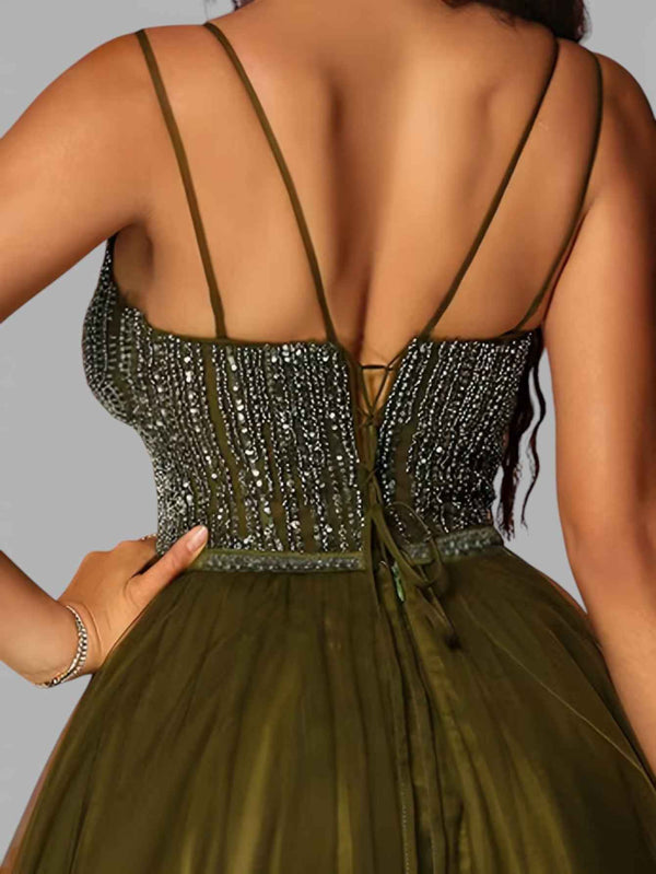 Vestido de Festa Super Luxo com Apliques Dubai New