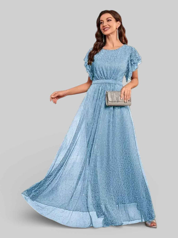 Vestido de Festa com Apliques Noruega