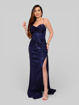 Vestido Longo de Festa com Fenda Exclusive - Aurea Dress