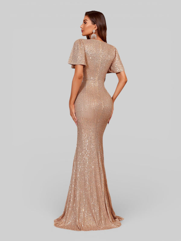 Vestido de Festa Paetê Amarração - Aurea Dress