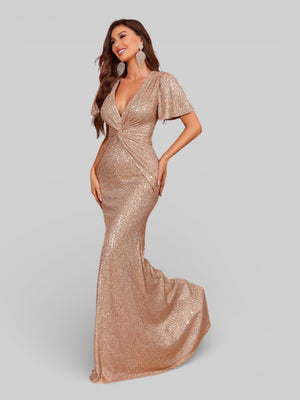 Vestido de Festa Paetê Amarração - Aurea Dress