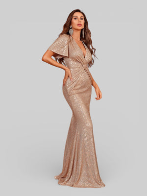 Vestido de Festa Paetê Amarração - Aurea Dress