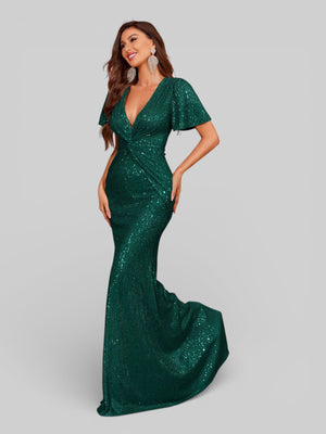 Vestido de Festa Paetê Amarração - Aurea Dress