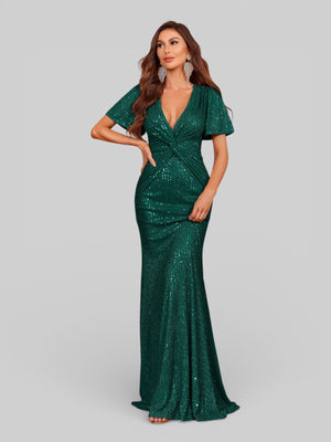 Vestido de Festa Paetê Amarração - Aurea Dress