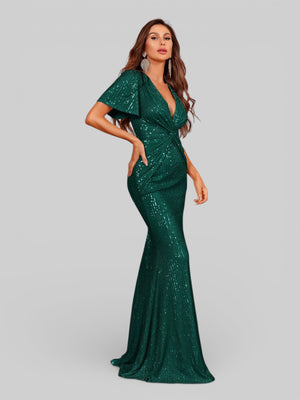 Vestido de Festa Paetê Amarração - Aurea Dress