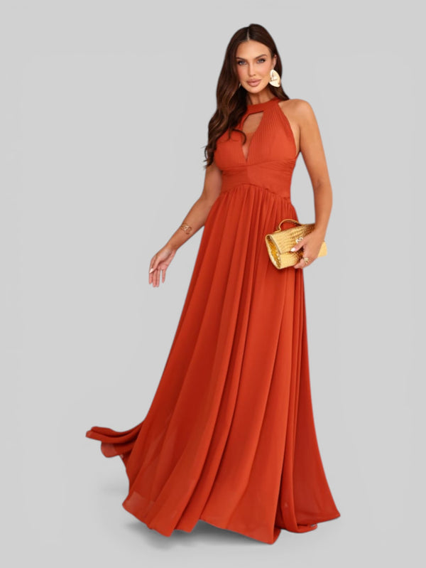 Vestido de Festa Longo Gola Halter Antonietta