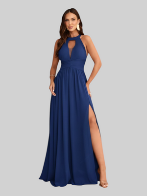 Vestido de Festa Longo Gola Halter Antonietta