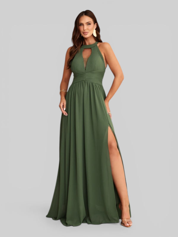 Vestido de Festa Longo Gola Halter Antonietta