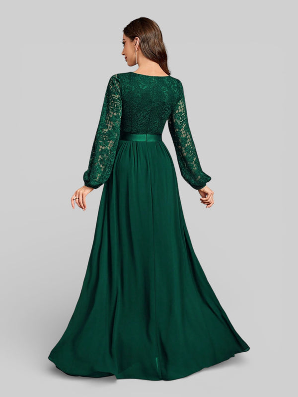Vestido Longo de Festa Manga Longa Elegante - Aurea Dress