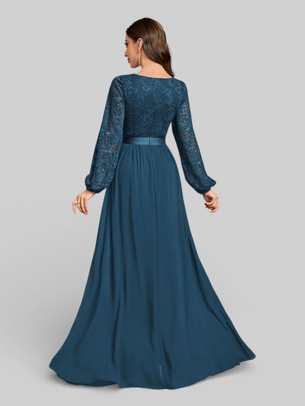 Vestido Longo de Festa Manga Longa Elegante - Aurea Dress