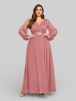 Vestido Longo de Festa Manga Longa Elegante - Aurea Dress