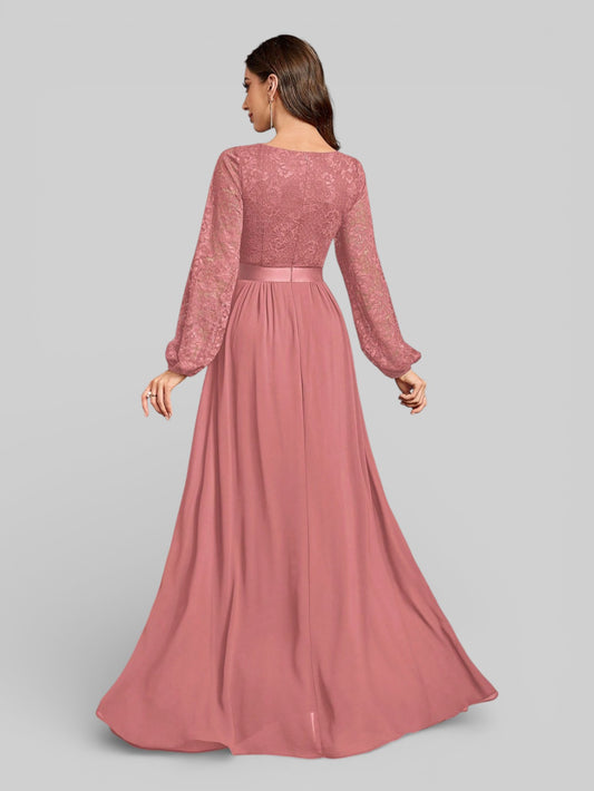 Vestido Longo de Festa Manga Longa Elegante - Aurea Dress