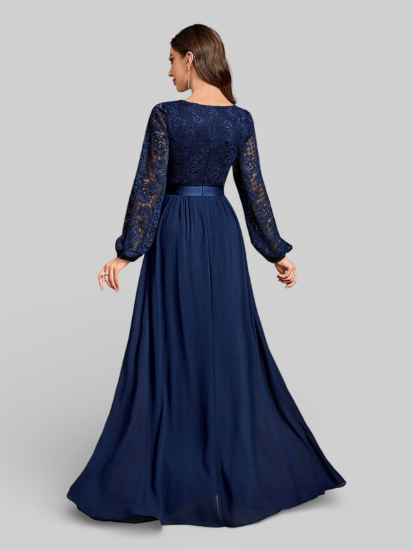 Vestido Longo de Festa Manga Longa Elegante - Aurea Dress