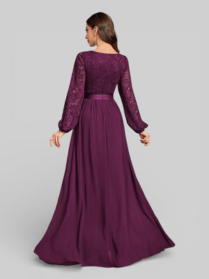 Vestido Longo de Festa Manga Longa Elegante - Aurea Dress