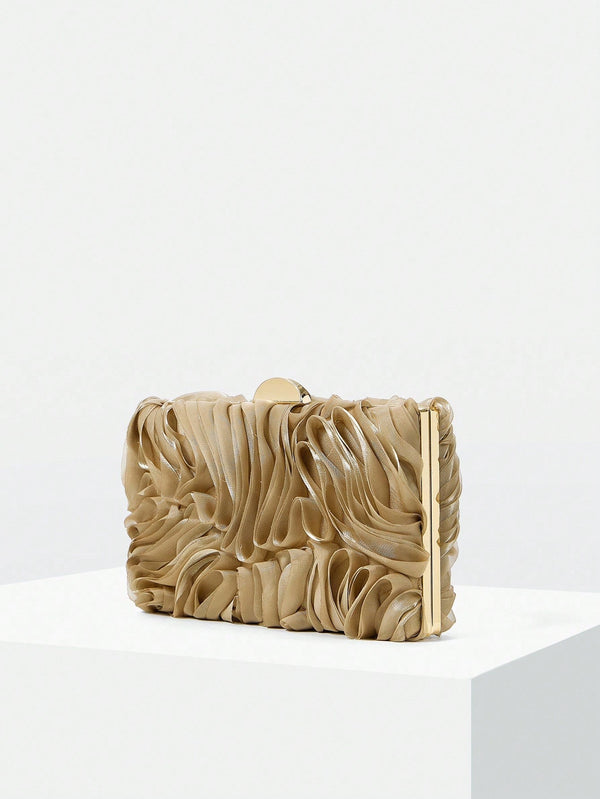 Bolsa de Festa Clutch de Luxo Franzido Paris - Aurea Dress