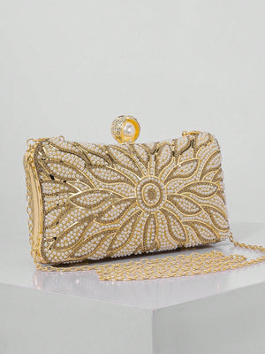 Bolsa Clutch de Festa Pérolas