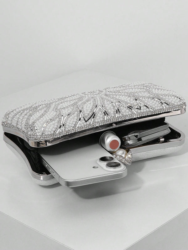 Bolsa Clutch de Festa Pérolas