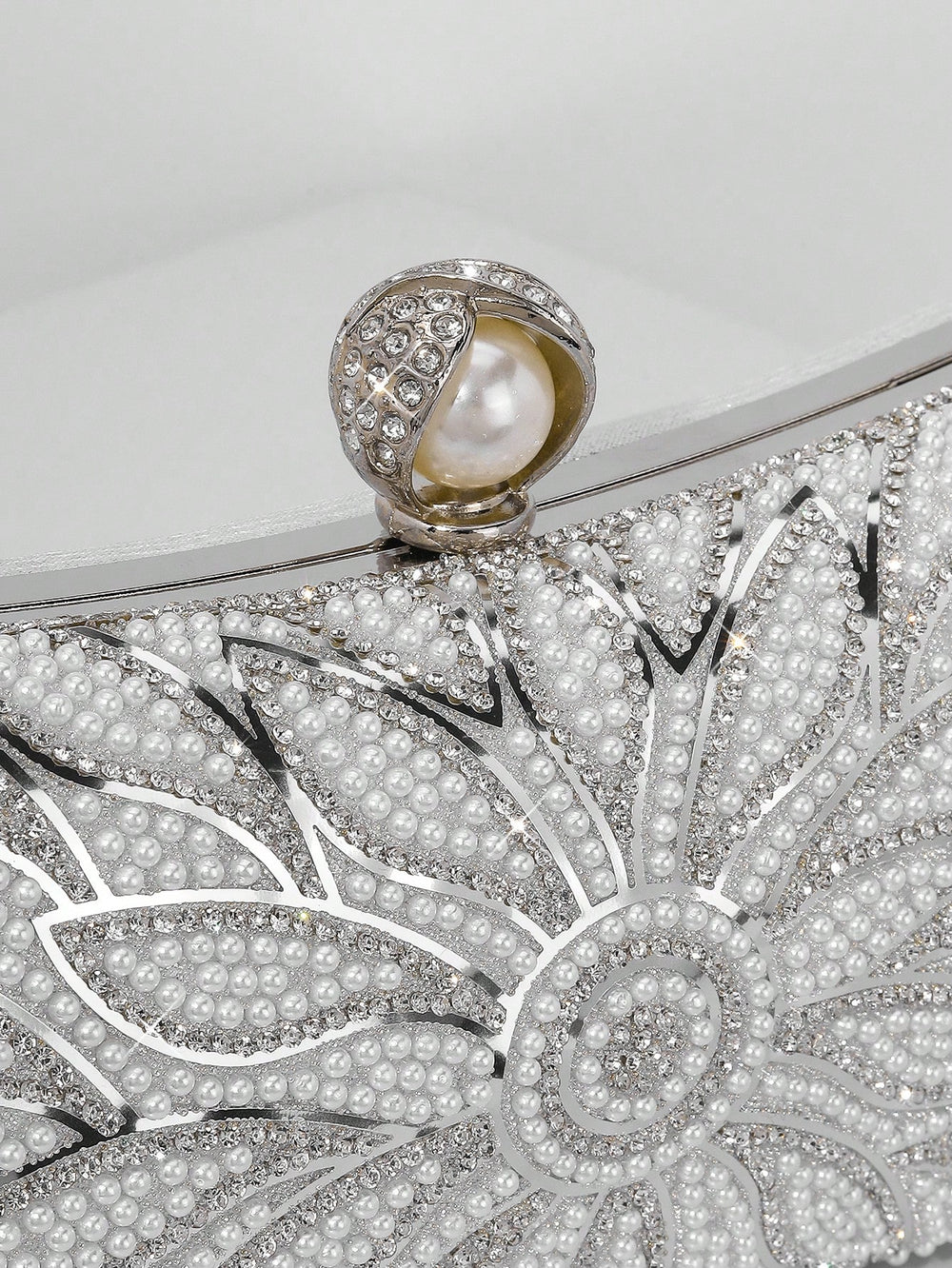 Bolsa Clutch de Festa Pérolas