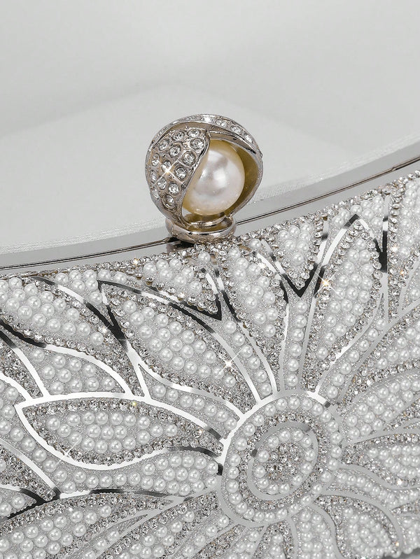 Bolsa Clutch de Festa Pérolas