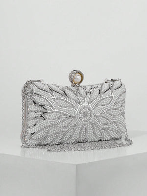 Bolsa Clutch de Festa Pérolas