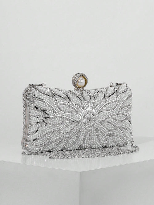 Bolsa Clutch de Festa Pérolas
