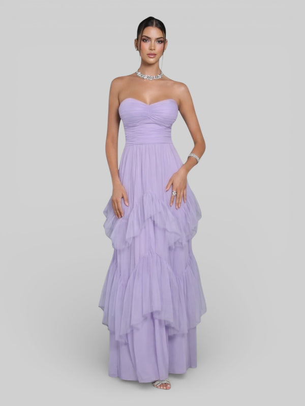 Vestido de Festa Tomara que Caia Camadas Cascata New - Aurea Dress