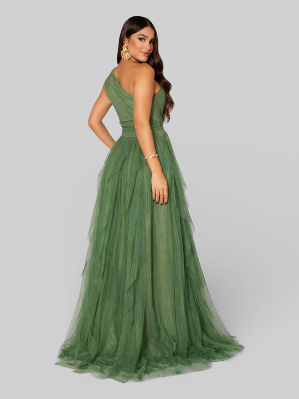 Vestido de Festa Alça Única Tule em Camadas Cascata - Aurea Dress