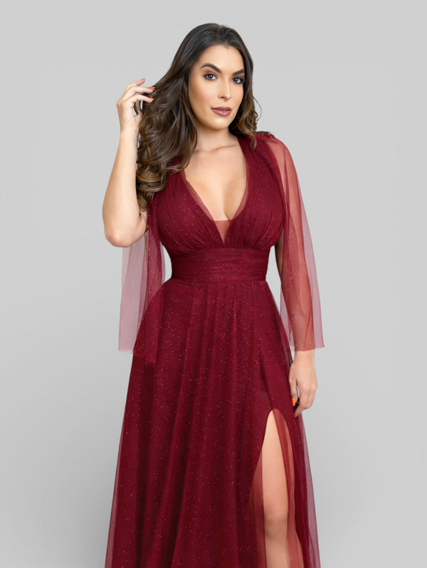 Vestido Plus Size com Brilho Paloma - Aurea Dress