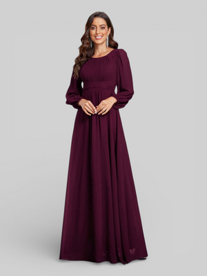 Vestido de Festa Plus Size Manga Longa Classic