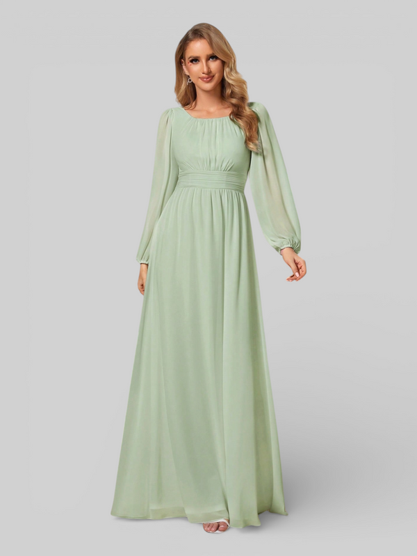 Vestido de Festa Plus Size Manga Longa Classic