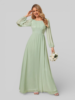Vestido de Festa Plus Size Manga Longa Classic
