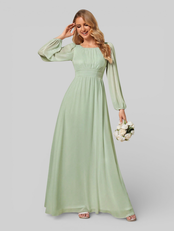 Vestido de Festa Plus Size Manga Longa Classic