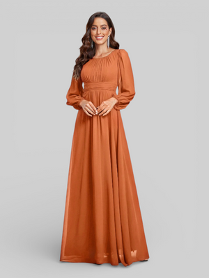 Vestido de Festa Plus Size Manga Longa Classic