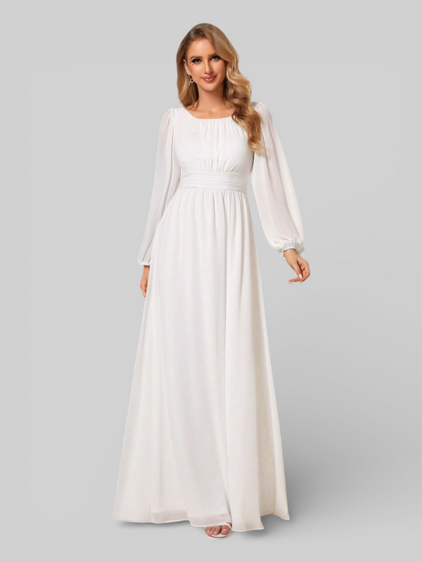 Vestido de Festa Plus Size Manga Longa Classic