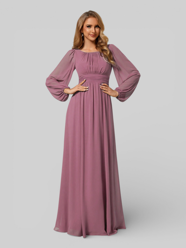 Vestido de Festa Plus Size Manga Longa Classic