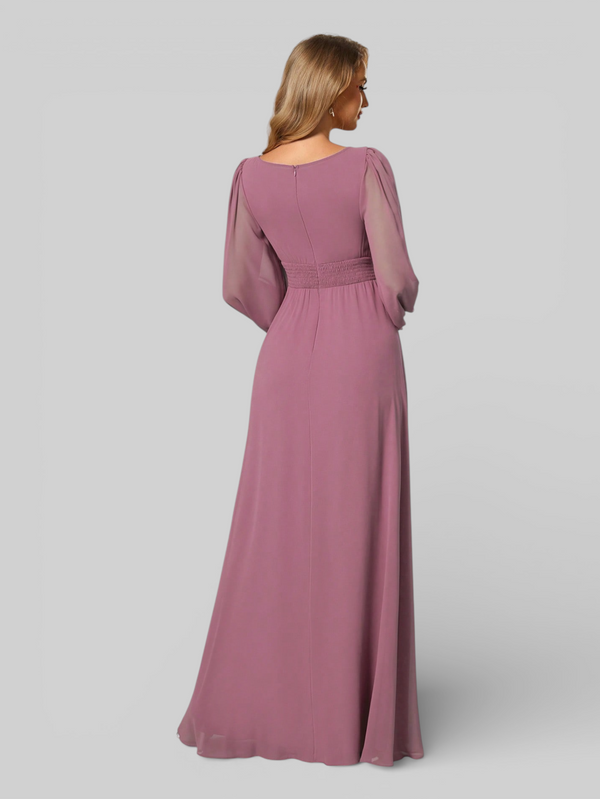 Vestido de Festa Plus Size Manga Longa Classic