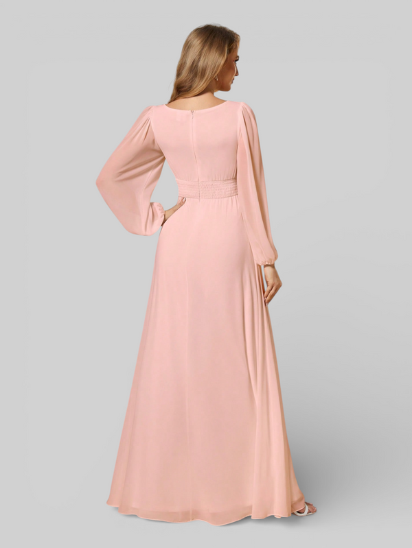 Vestido de Festa Plus Size Manga Longa Classic
