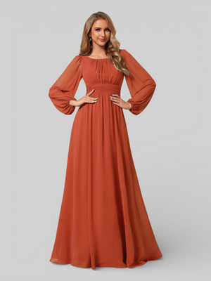 Vestido de Festa Plus Size Manga Longa Classic