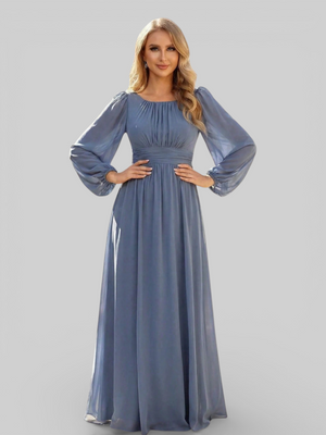 Vestido de Festa Plus Size Manga Longa Classic